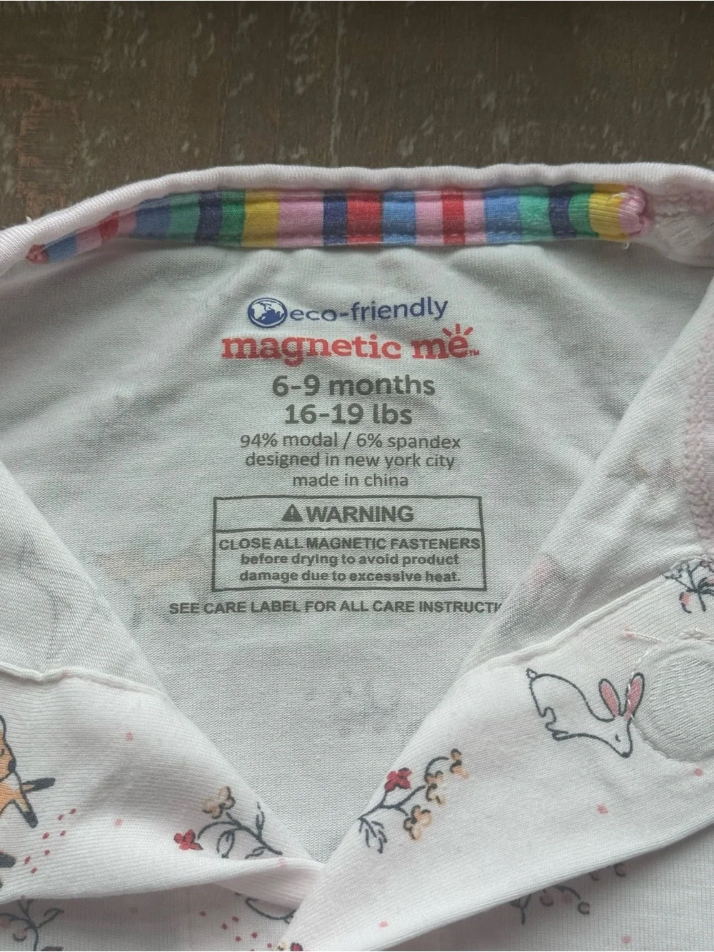 +Magnetic Me Pink Woodland Creatures Footie Sleeper 6-9M Baby Girl Modal